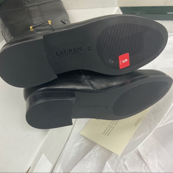 Lauren Ralph Lauren Bernadine Black Boots Sz:5B - Picture 12 of 13
